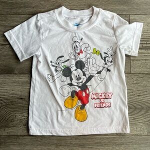 Disney Mickey & Friends Toddler Short Sleeve T-Shirt Mickey Donald Goofy 4T